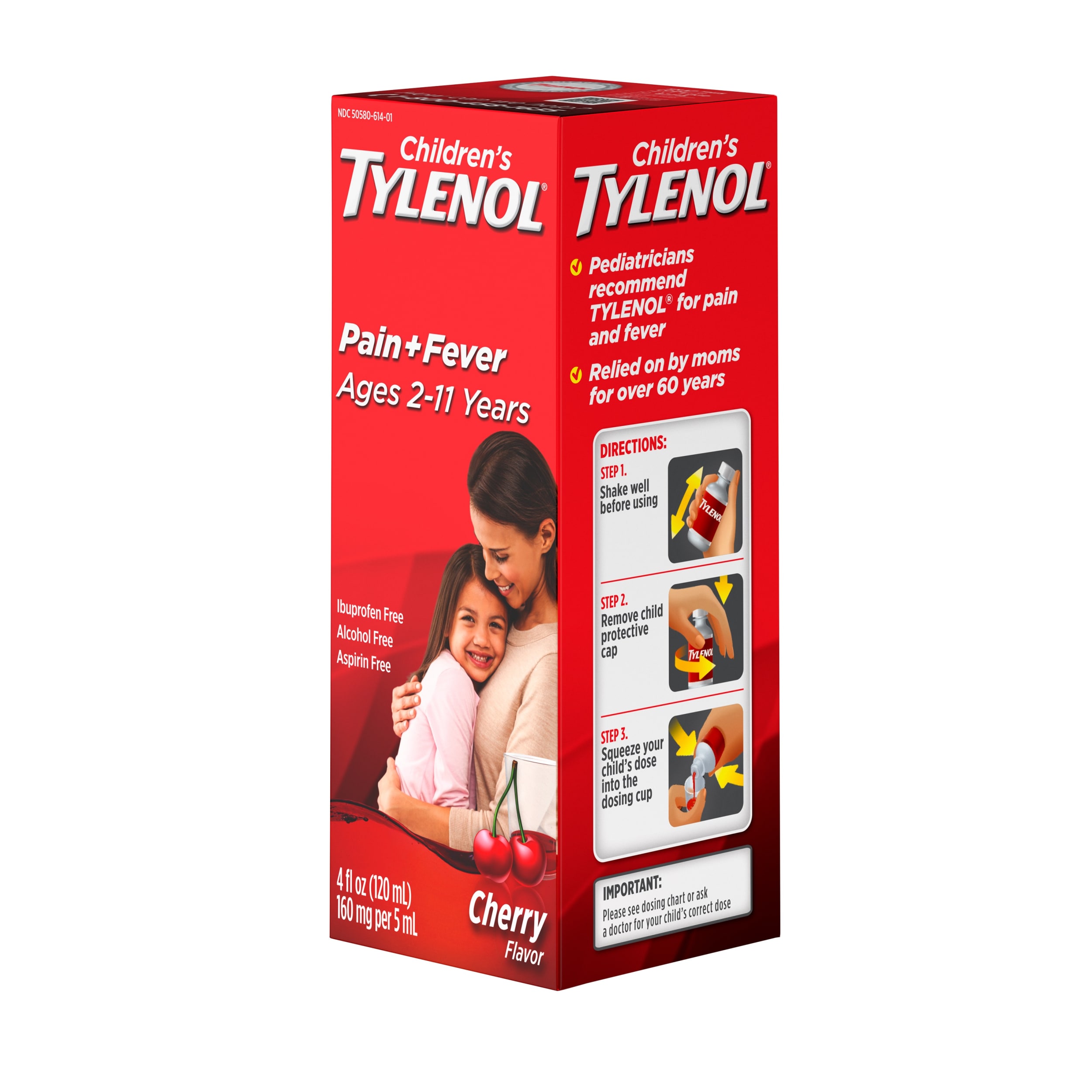 Tylenol Childrens 120ml تيلينول شراب الاطفال مسكن وخافض للحرارة