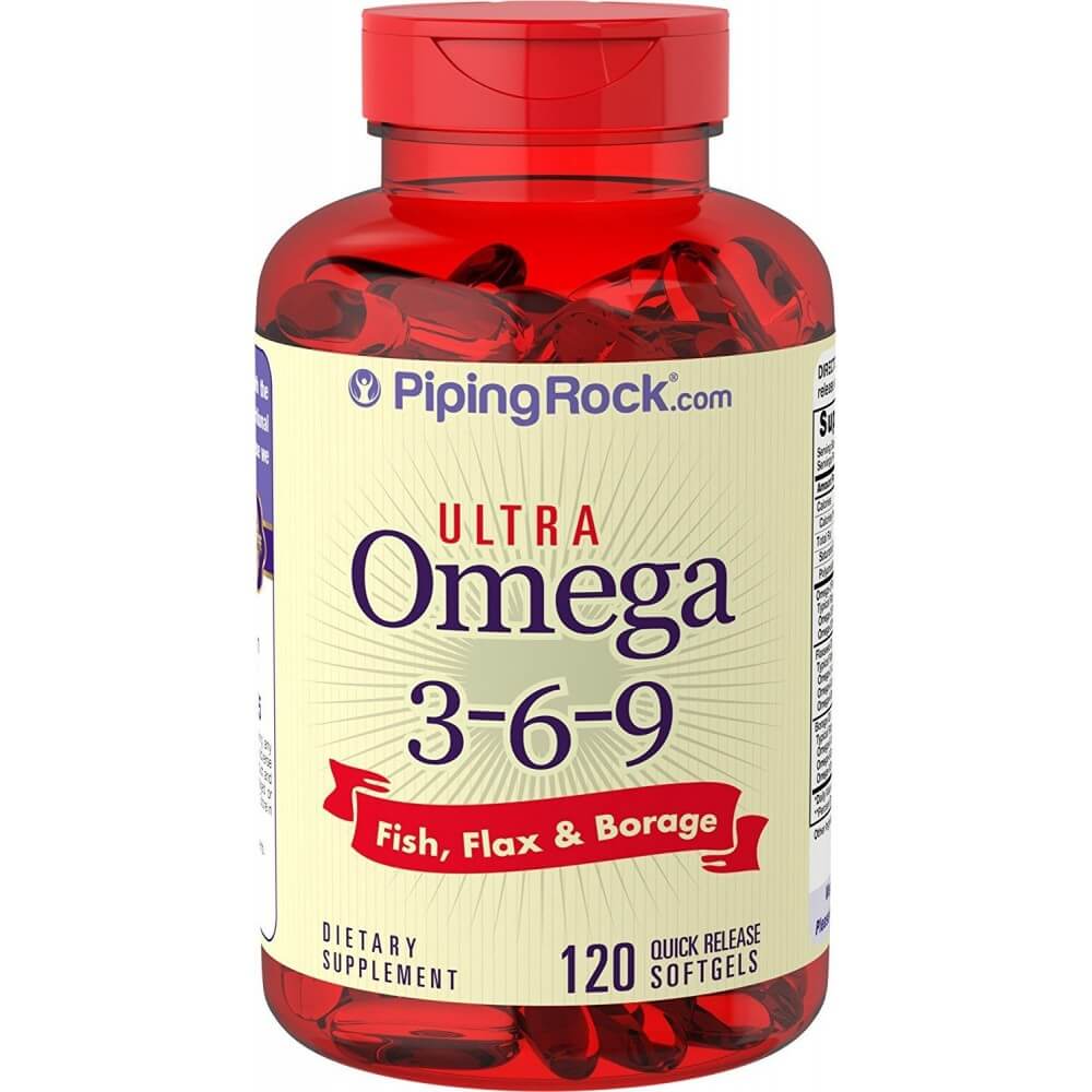 piping rock ultra omega3-6-9 fish flax 120 مكمل غذائي لدعم صحة القلب والأوعية الدموية