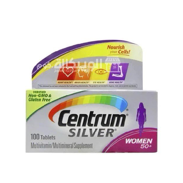 يعد منتج CENTRUM SILVER WOMEN 50+ AMRATY 100 TABLETS حبوب سنتروم سيلفر للنساء فوق الخمسين 100 كبسولة من احد المنتجات المخصة في دعم صحة السيدات ومحاربة الشيخوخة .